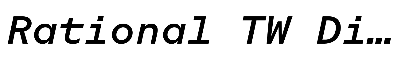 Rational TW Display Medium Italic